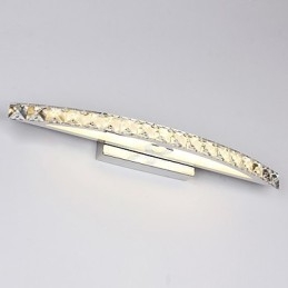 Applique da bagno moderna in cristallo cromo 70 cm