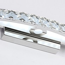 Applique da bagno moderna in cristallo cromo 70 cm