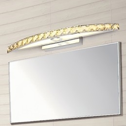 Applique da bagno moderna in cristallo cromo 70 cm