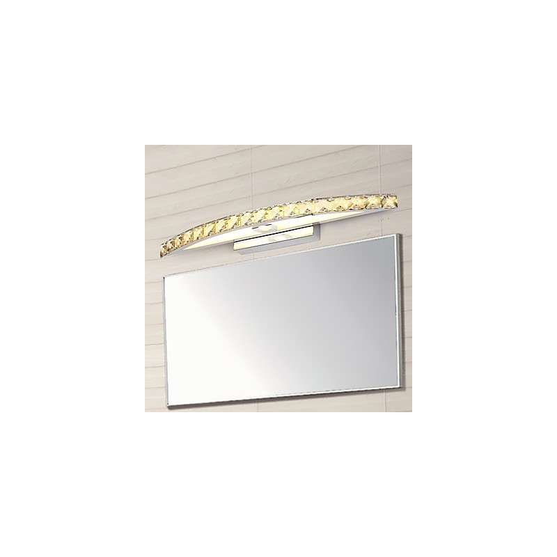 Applique da bagno moderna in cristallo cromo 70 cm