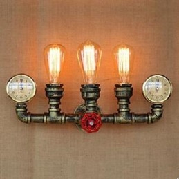 Applique da parete bronzo stile americano creativa per corridoio e scale