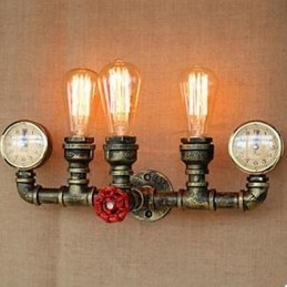 Applique da parete bronzo stile americano creativa per corridoio e scale