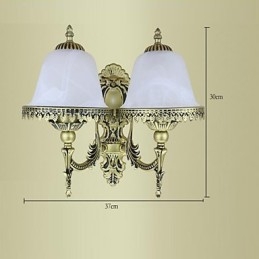 Applique da parete mini moderna contemporanea rustica, 2 lampadine E26/E27