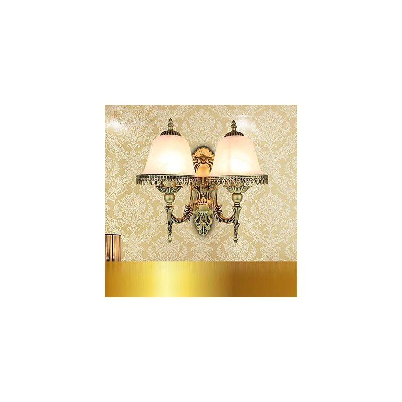 Applique da parete mini moderna contemporanea rustica, 2 lampadine E26/E27