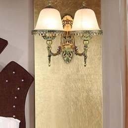 Applique da parete mini moderna contemporanea rustica, 2 lampadine E26/E27