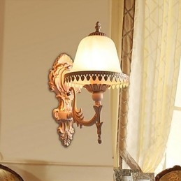 Applique da parete rustica moderna contemporanea in metallo e vetro E27/E26 60 W