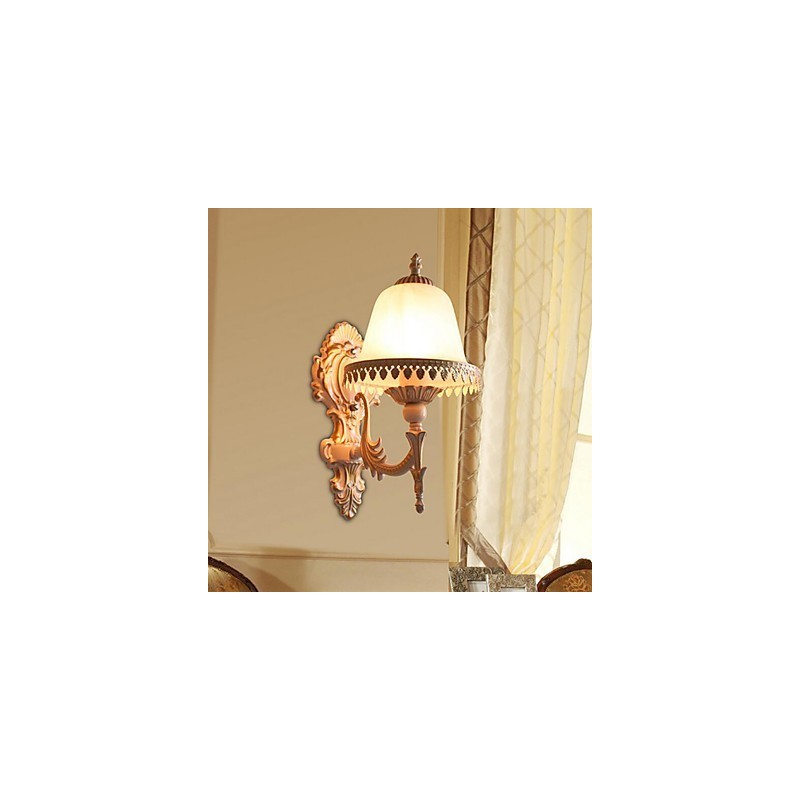 Applique da parete rustica moderna contemporanea in metallo e vetro E27/E26 60 W