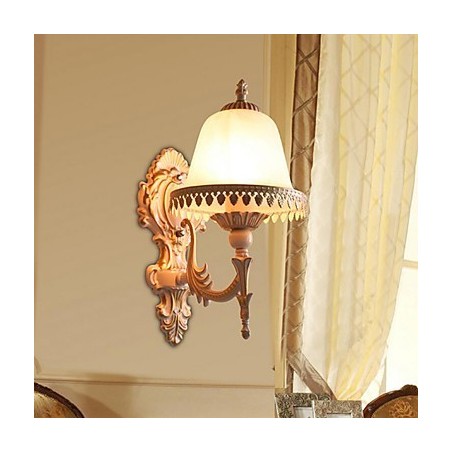 Applique da parete rustica moderna contemporanea in metallo e vetro E27/E26 60 W