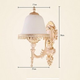 Applique da parete rustica moderna contemporanea in metallo e vetro E27/E26 60 W
