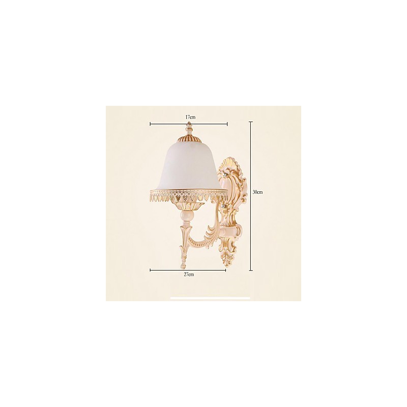 Applique da parete rustica moderna contemporanea in metallo e vetro E27/E26 60 W