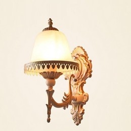 Applique da parete rustica moderna contemporanea in metallo e vetro E27/E26 60 W