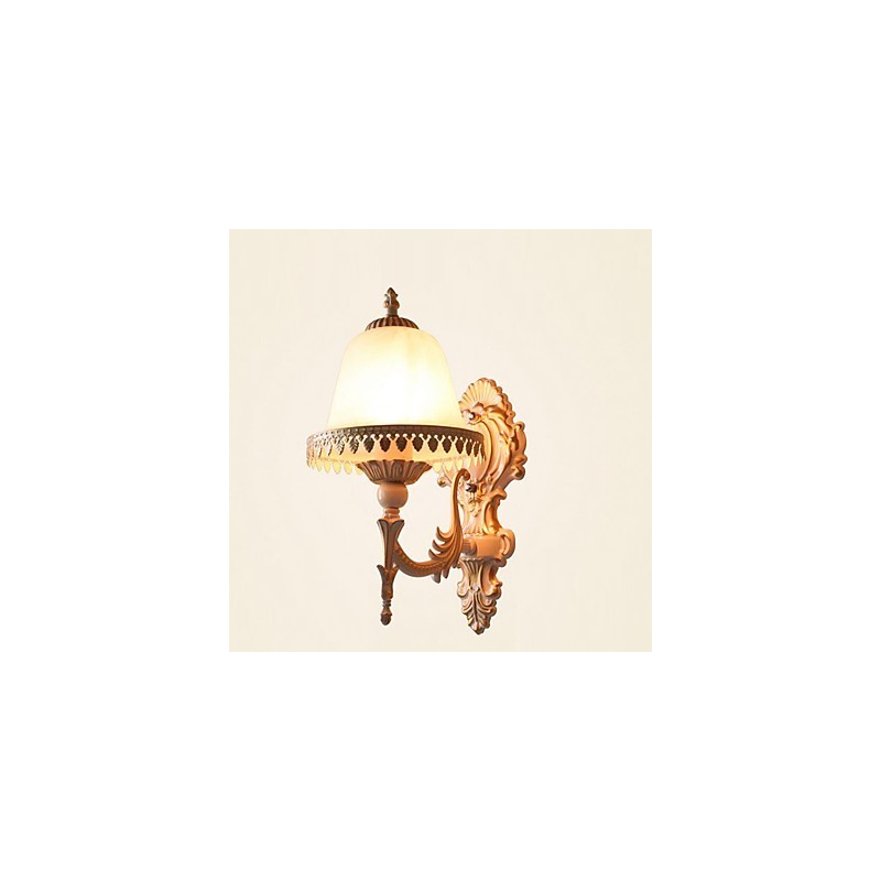 Applique da parete rustica moderna contemporanea in metallo e vetro E27/E26 60 W