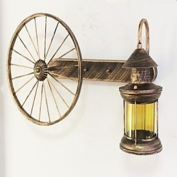 Applique da parete rustica Lodge Mini uplight pitturata E26/E27 55 x 30 cm