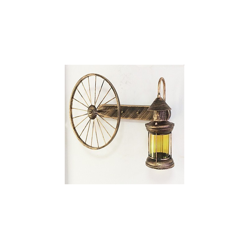 Applique da parete rustica Lodge Mini uplight pitturata E26/E27 55 x 30 cm