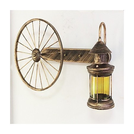Applique da parete rustica Lodge Mini uplight pitturata E26/E27 55 x 30 cm
