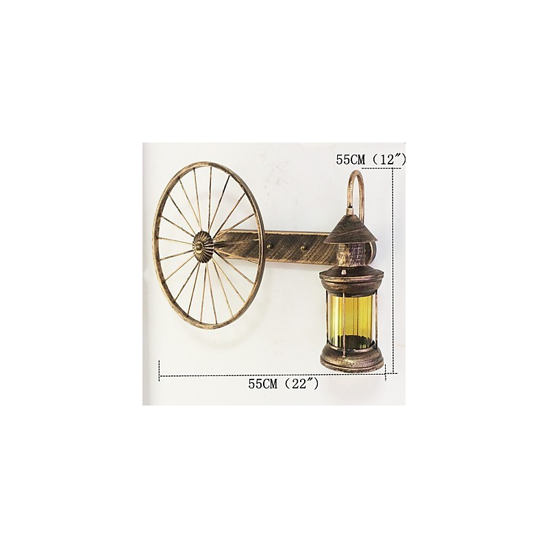 Applique da parete rustica Lodge Mini uplight pitturata E26/E27 55 x 30 cm