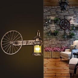 Applique da parete rustica Lodge Mini uplight pitturata E26/E27 55 x 30 cm