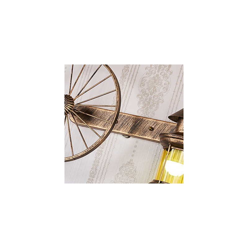 Applique da parete rustica Lodge Mini uplight pitturata E26/E27 55 x 30 cm