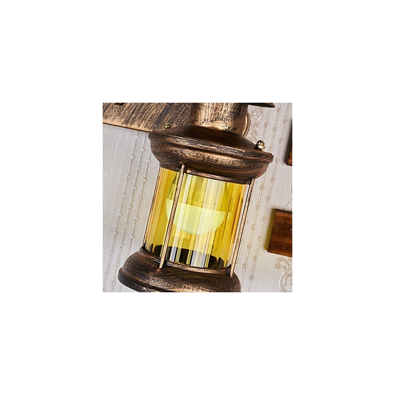 Applique da parete rustica Lodge Mini uplight pitturata E26/E27 55 x 30 cm
