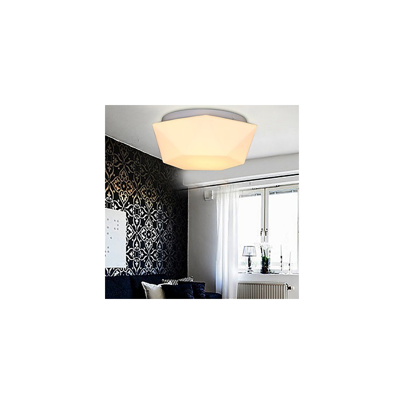 Lampada a sospensione in vetro con diamante bianco creativa