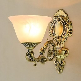 Applique da parete mini in vetro e metallo E26/E27 60 W
