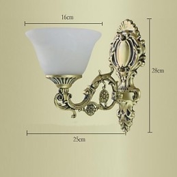 Applique da parete mini in vetro e metallo E26/E27 60 W