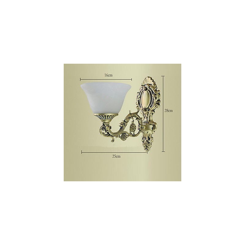 Applique da parete mini in vetro e metallo E26/E27 60 W