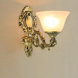 Applique da parete mini in vetro e metallo E26/E27 60 W