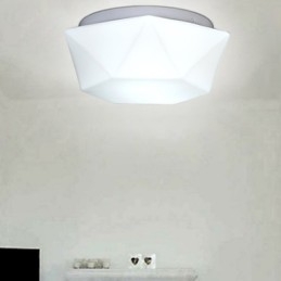 Lampada a sospensione in vetro con diamante bianco creativa