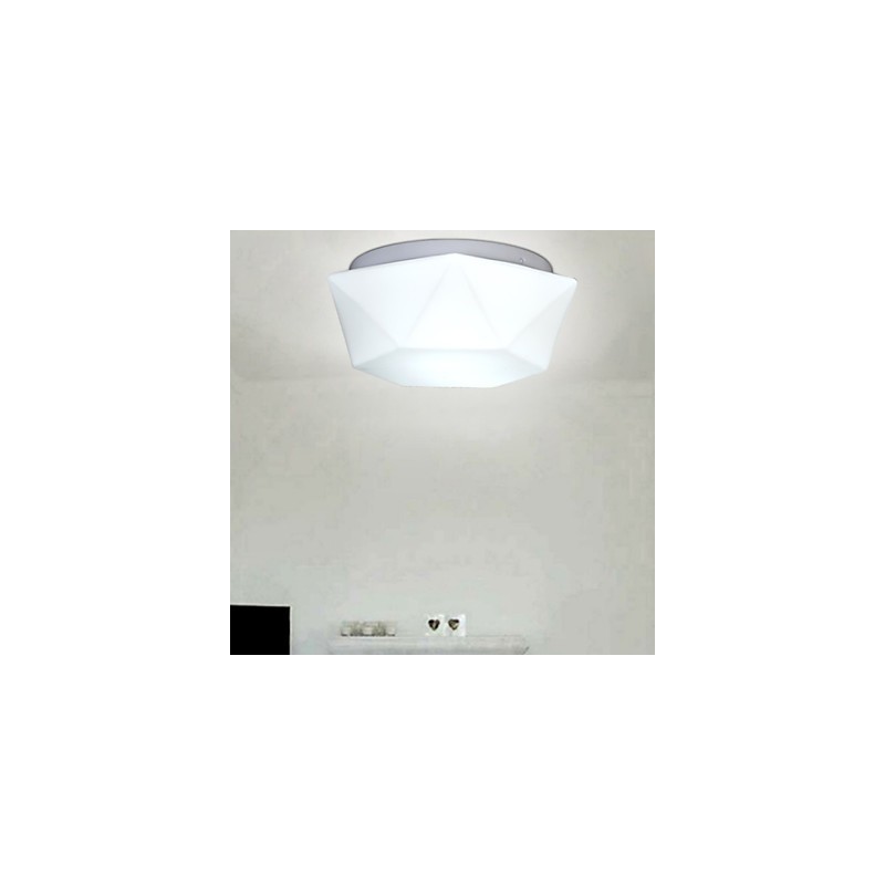Lampada a sospensione in vetro con diamante bianco creativa