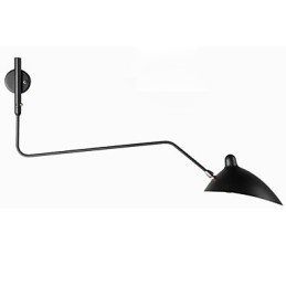 Applique da parete moderna con braccio oscillante, finitura pitturata, luce ambientale, E14