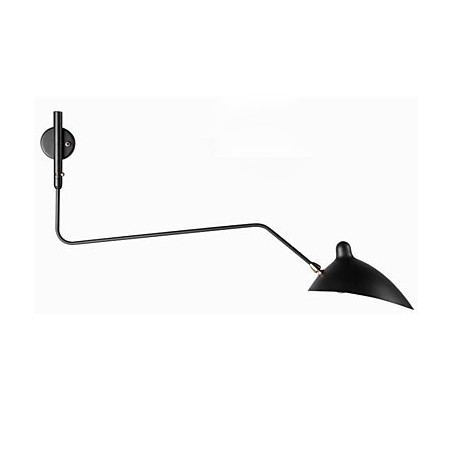 Applique da parete moderna con braccio oscillante, finitura pitturata, luce ambientale, E14