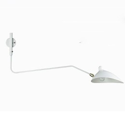 Applique da parete moderna con braccio oscillante, finitura pitturata, luce ambientale, E14