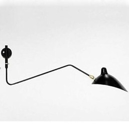 Applique da parete moderna con braccio oscillante, finitura pitturata, luce ambientale, E14