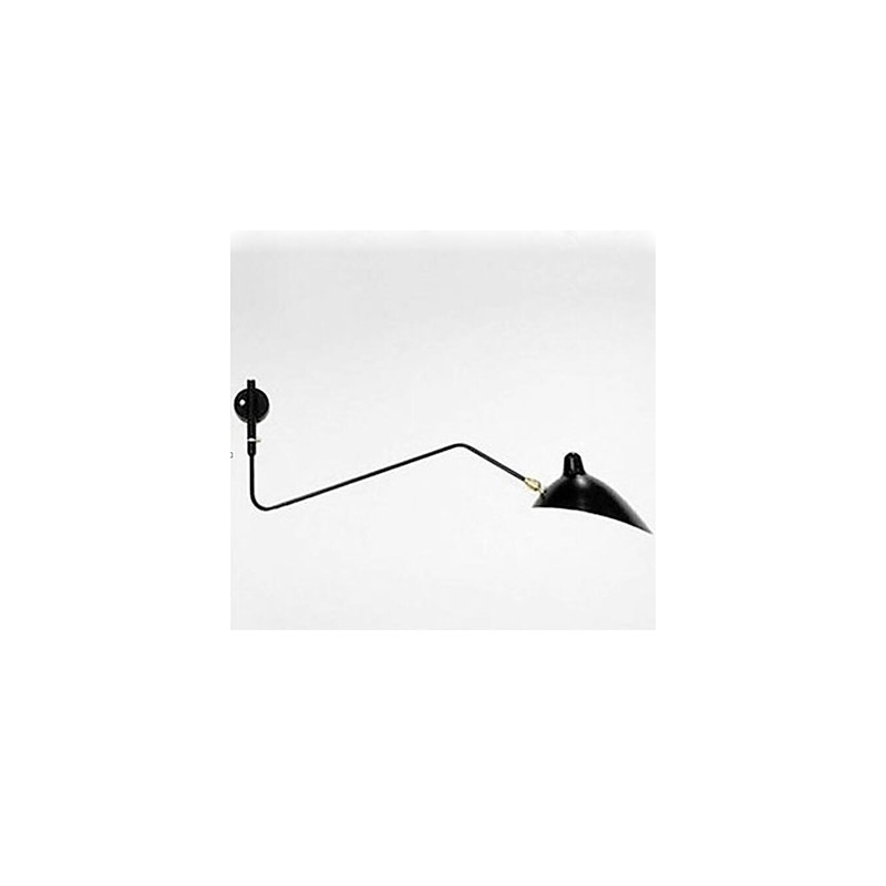 Applique da parete moderna con braccio oscillante, finitura pitturata, luce ambientale, E14