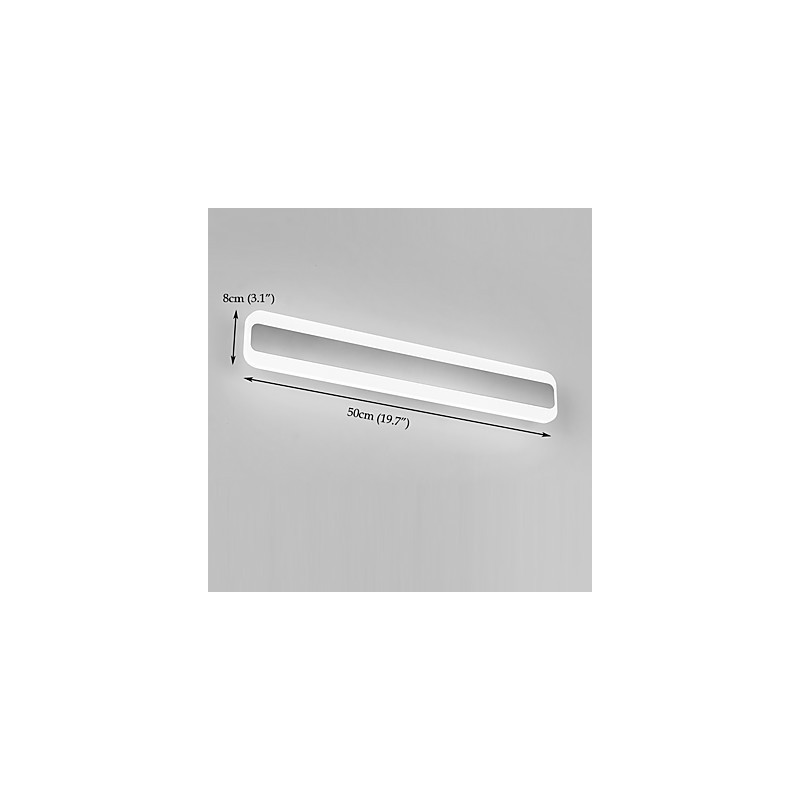 Lampada da specchio LED integrata 16 W 50 cm applique da bagno luce ambientale