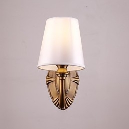 Applique da parete classica elettroplaccata con protezione occhi, luce verso il basso, E14