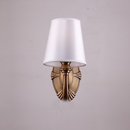 Applique da parete classica elettroplaccata con protezione occhi, luce verso il basso, E14