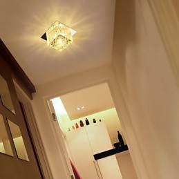 Plafoniera a filo in cristallo CreativeTube Smd con 3 lampadine