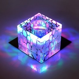 Plafoniera a filo in cristallo CreativeTube Smd con 3 lampadine