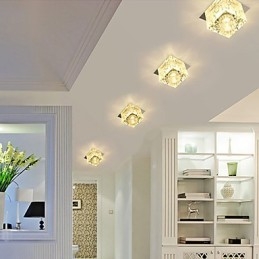 Plafoniera a filo in cristallo CreativeTube Smd con 3 lampadine