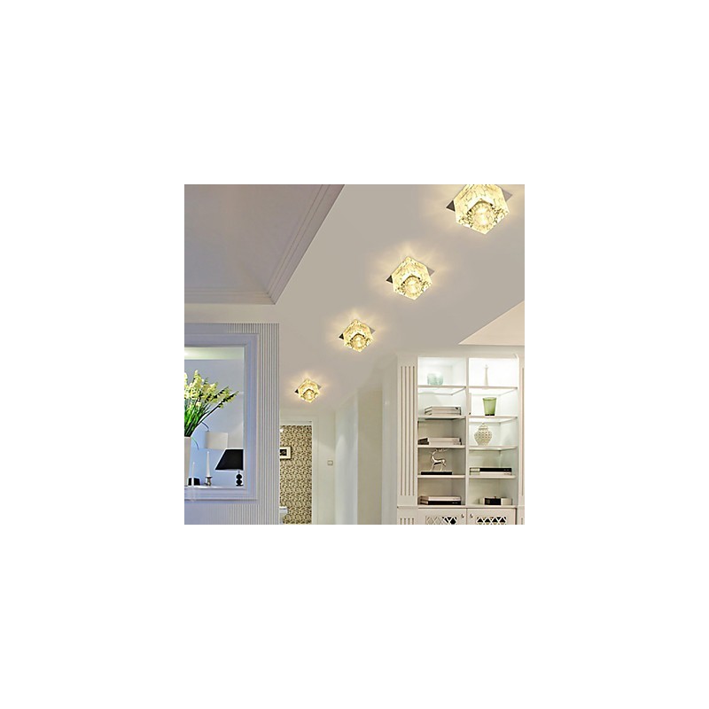 Plafoniera a filo in cristallo CreativeTube Smd con 3 lampadine