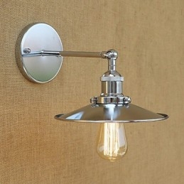 Applique da parete mini moderna contemporanea country retrò galvanizzata con protezione occhi
