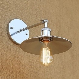 Applique da parete mini moderna contemporanea country retrò galvanizzata con protezione occhi