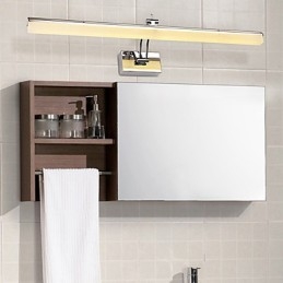 Applique da bagno LED integrato cromata 69x15x6 cm