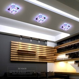 Plafoniera a filo in cristallo CreativeTube Smd con 3 lampadine