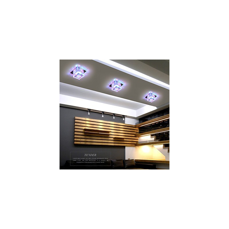 Plafoniera a filo in cristallo CreativeTube Smd con 3 lampadine
