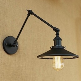 Applique da parete retrò rustica con braccio oscillante mini