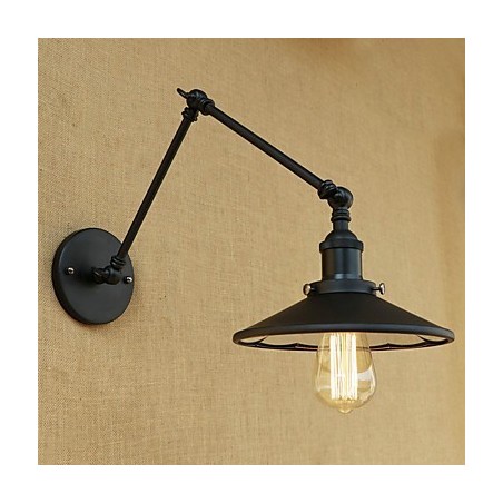 Applique da parete retrò rustica con braccio oscillante mini