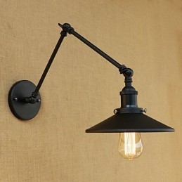 Applique da parete retrò rustica con braccio oscillante mini